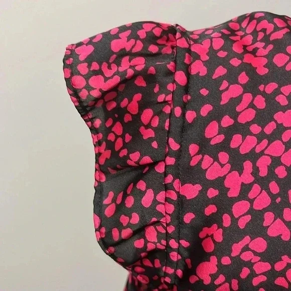 Jacob Sleeveless Ruffled  Pleats Pattern Blouse - Picture 13 of 16